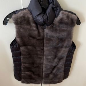 Mink and down vest